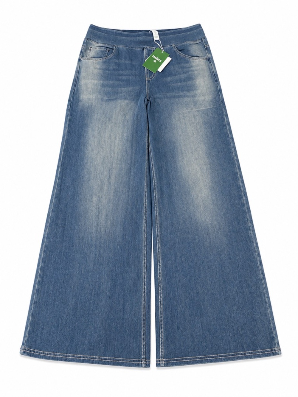 Halara Flex™ Mid Rise Pocket Wide Leg Denim Jeans Casual Straight Pants